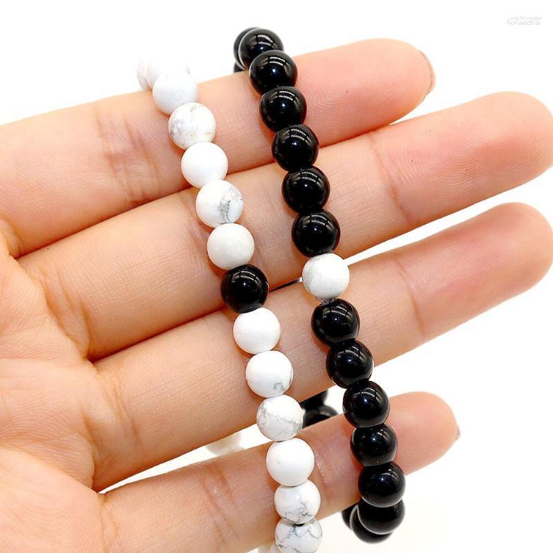 

Strand Marble Tiger Eye Blue Bead Lava Natural Stone Braclets Black Onyx Matte Heal Beads Bracelet Wide 8MM Handmade Boho Jewelry