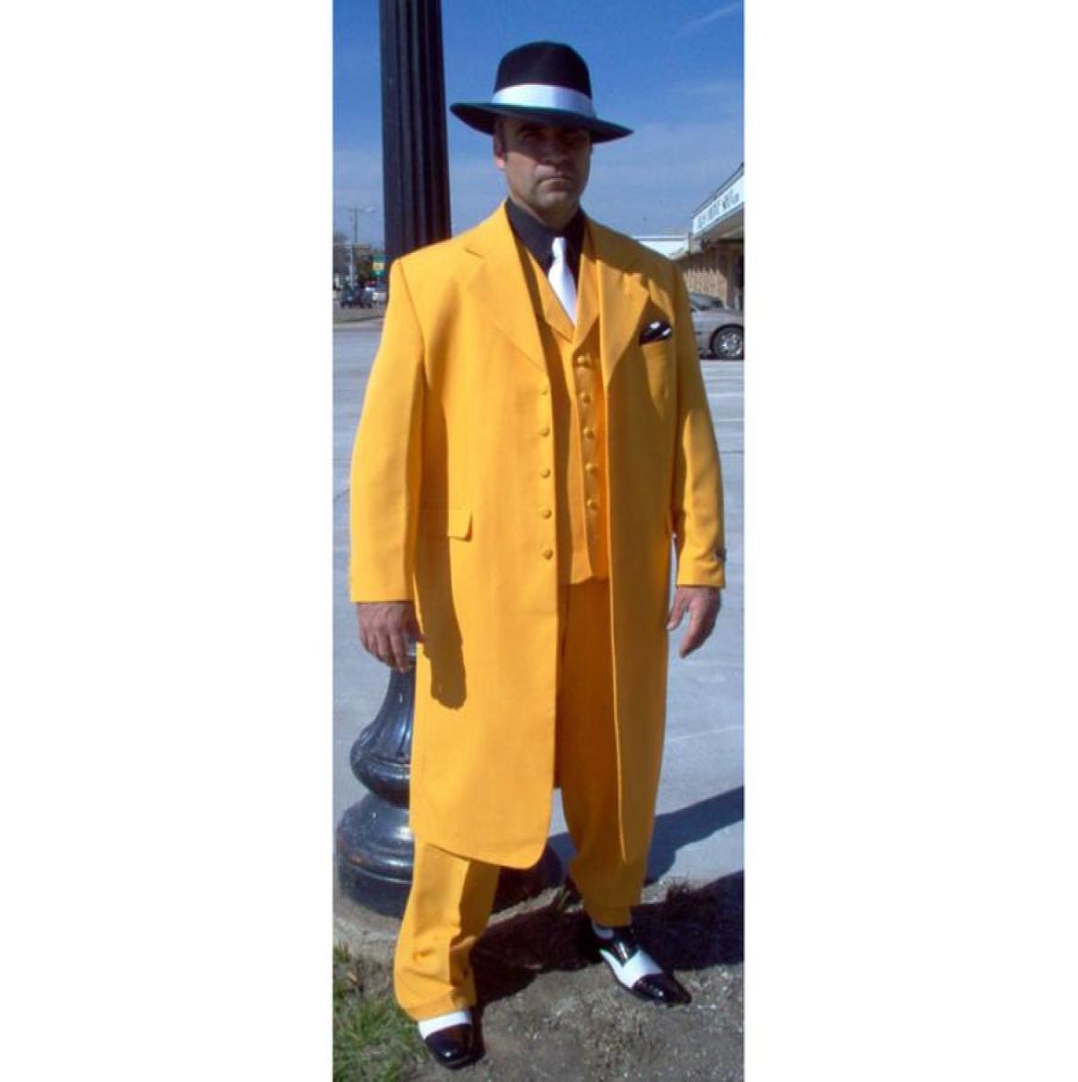 

New Arrival Groom Tuxedos Five Button long yellow Notch Lapel Groomsmen Wedding Mens Blazer Party Suits JacketPantsVestTie J78304377, White