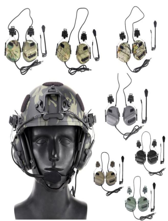 

Outdoor Tacitcal Earphone Helmet Fast Tactical Headset Headphone Gear Airsoft Paintball Shooting Combat NO150151996332, Green