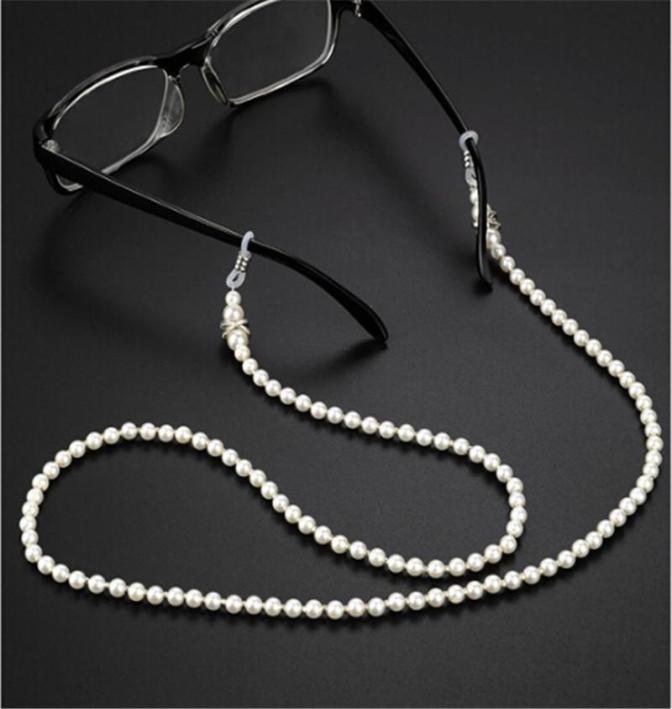 

20PC Fashion White Pearl Beaded Sunglass Chain Reading Glasses Eyeglasses Chain Cord Holder Rope For Men Women5990871
