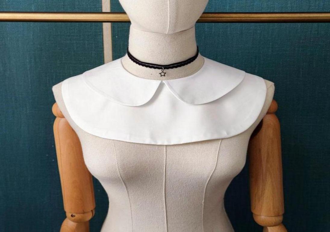 

Bow Ties Doll Lapel Shirt Detachable Collars For Women Dress False Collar Half Remoable Faux Col Tie Decorative5185979