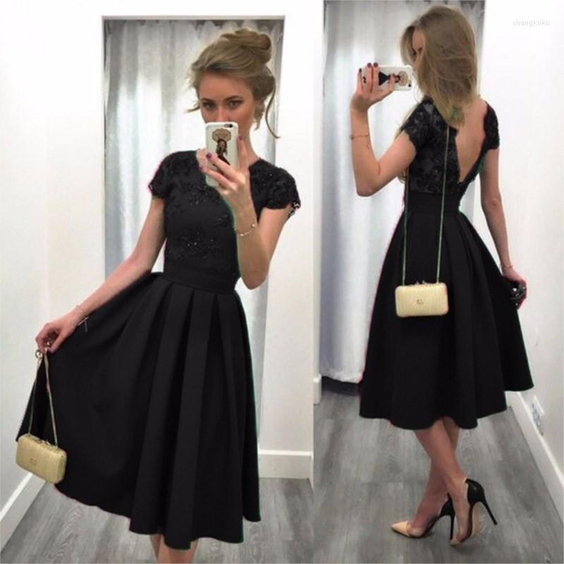 

Casual Dresses Women Party Dress 2023 Short Sleeve O Neck Sexy Long Vestidos Elegant Spring Summer Open Backless, Blue