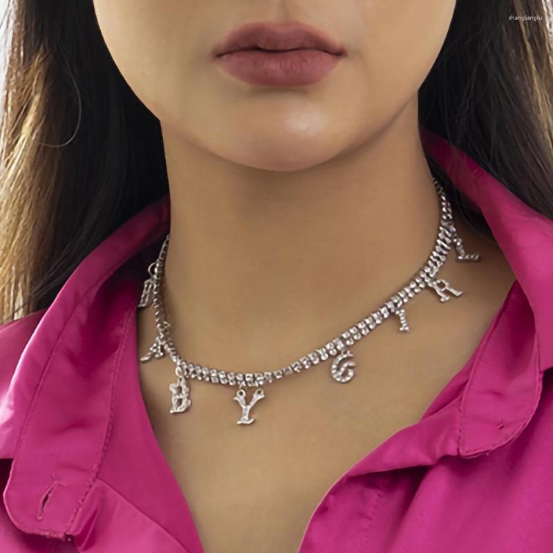 

Chains IngeSight.Z Luxury Multi Row Rhinestones Short Choker Necklaces Shiny Crystal Collar For Women Neck Wedding Jewelry