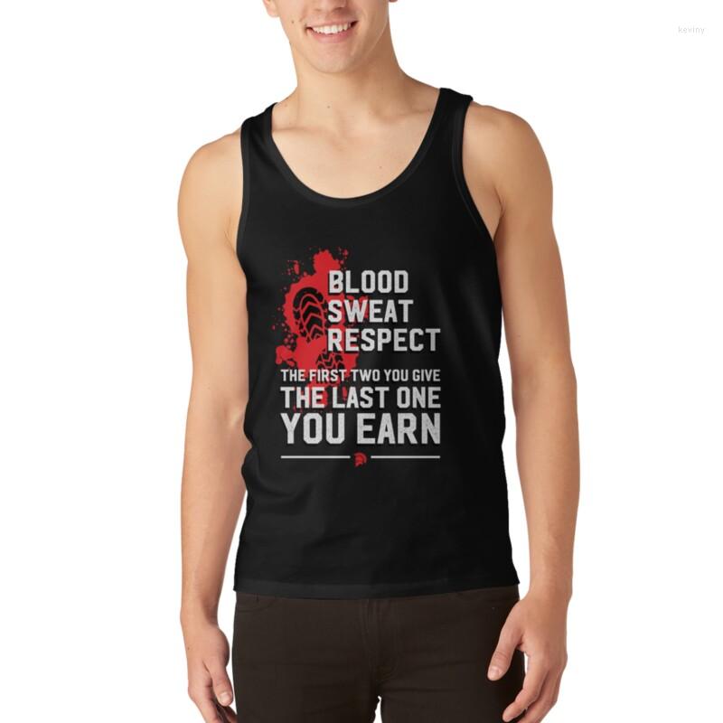 

Men' Tank Tops Fighting Spirit - Blood Sweat Respect Top Fashion 2023 Man Sleeveless Shirt Summer Men' T-shirt, Black