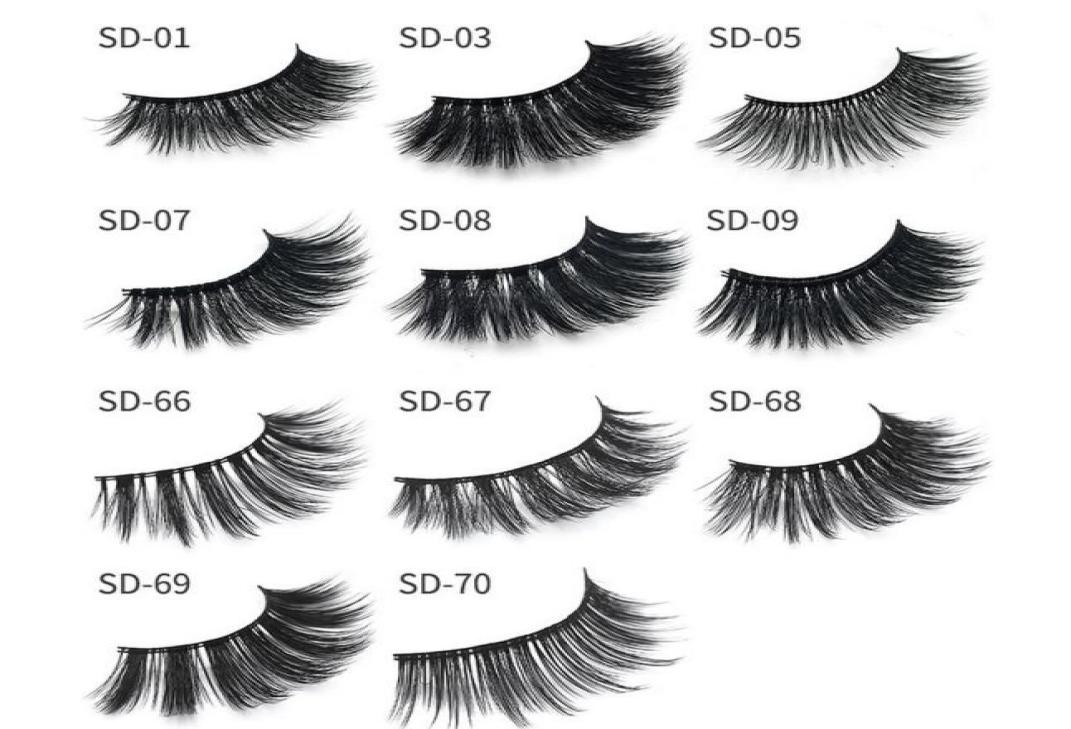 

11 styles Selling 1pairlot 100 Real Siberian 3D Full Strip False Eyelash Long Individual Eyelashes Lashes Extension5327273