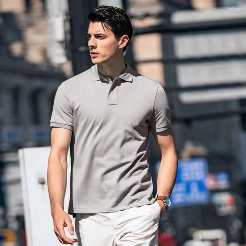 

Men' Polos 2023 Summer Men Cotton Polo Shirts Solid Color Short Sleeve T-shirts Tops, Dark red