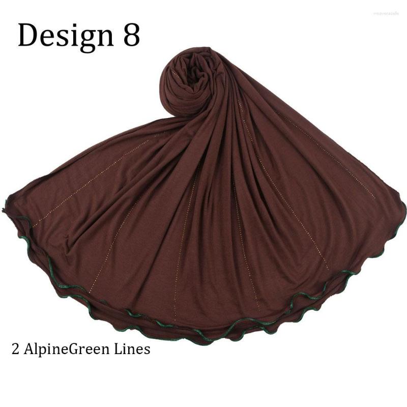 

Scarves Lines D08 Muslim Fashion Diamond Hijab Scarf Islamitische Hoofddoek Femme Musulman Cotton Jersey