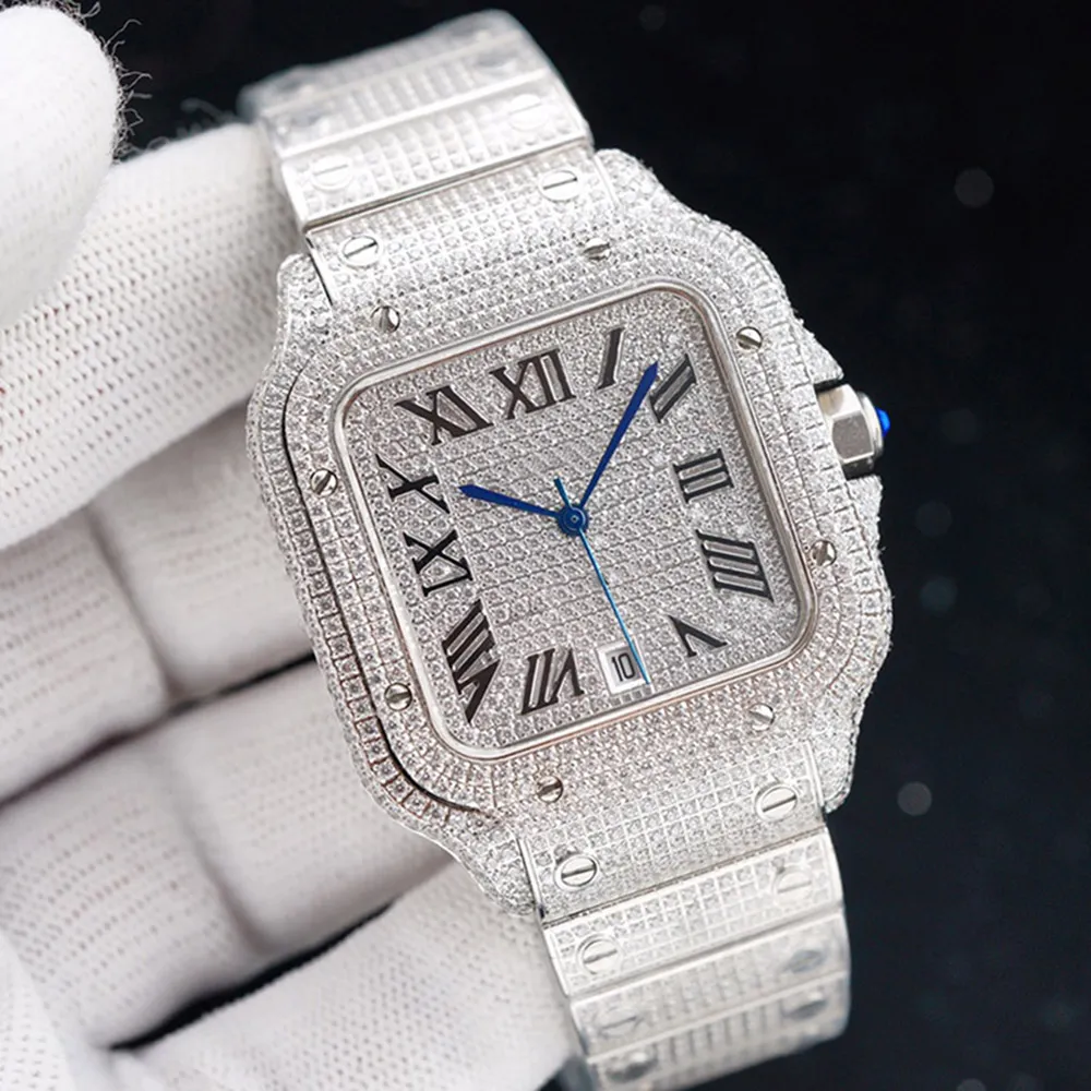 

Diamond Watch Mens Automatic Mechanical Watches 40MM Sapphire Business Women Wristwatch High-end Stainless Steel Belt Montre de Luxe, 17