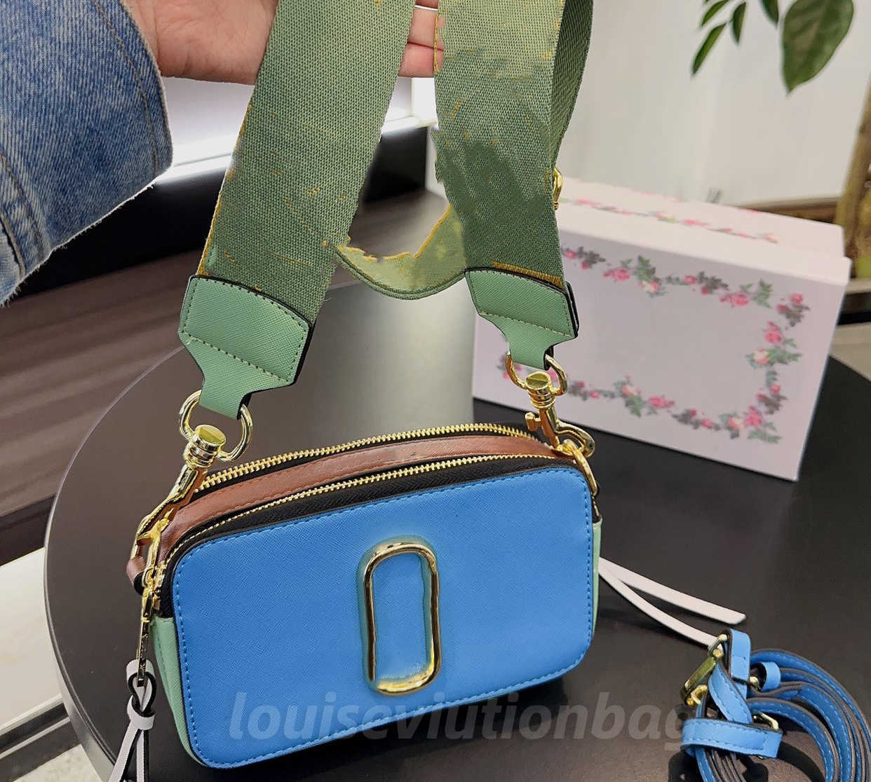 

Shoulder Bags Classic Snapshot Luxurys Handbag Marc Tote Bag mj Letter Logo Camera Bags Womens Designer Bag Leather Flap Crossbody Wallet 104258