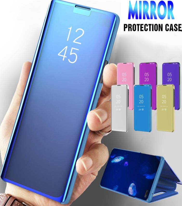 

Smart Mirror Flip Cases For iPhone 12 Mini 11 Pro XR XS Max Kickstand Magnetic Shockproof Cover on 7 8 Plus case5049843, White