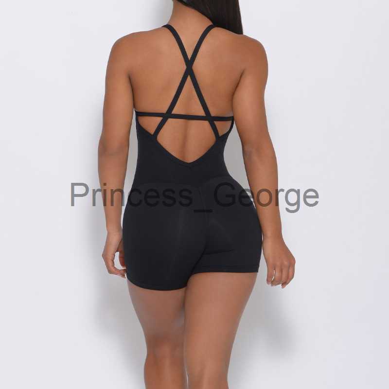 

Party Dresses Backless Sports Jumpsuit Woman Fitness Overalls One Piece Shorts Sport Outfit Gym Workout Clothes for Women Sportwear x0629, Gbu