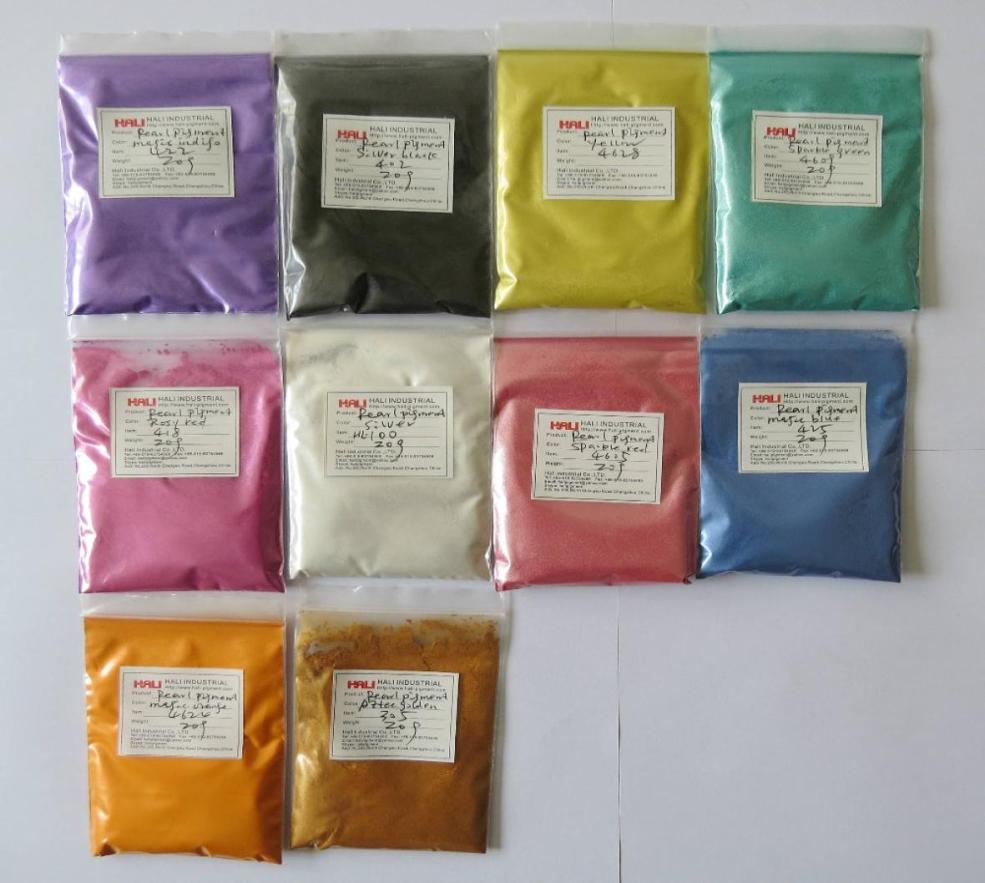 

supply pearl pigmentcolor mica for cosmetic application1 lot10 colors20 gram each colortotal 200 gram3015776