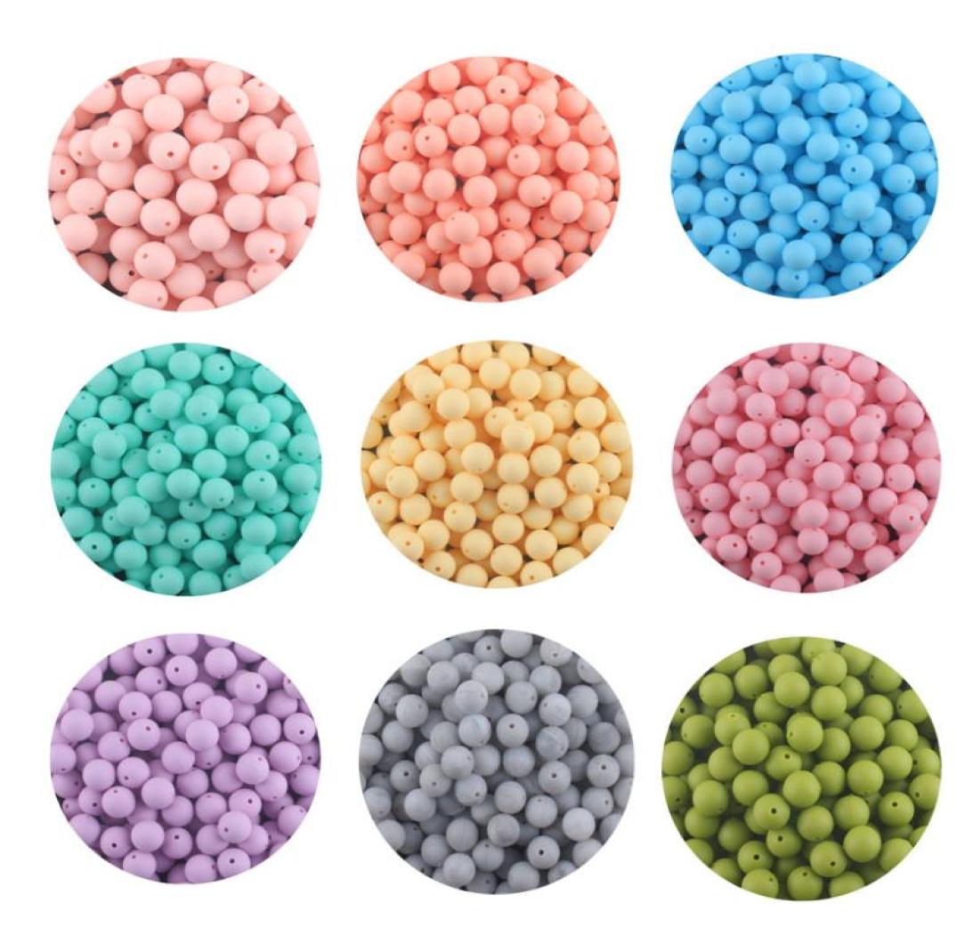 

XCQGH 50pcs Silicone Beads 12mm Food Grade Silicone Sensory Teething Beads Mom Nursing Necklace DIY Jewelry Baby Teethers Y12217768935