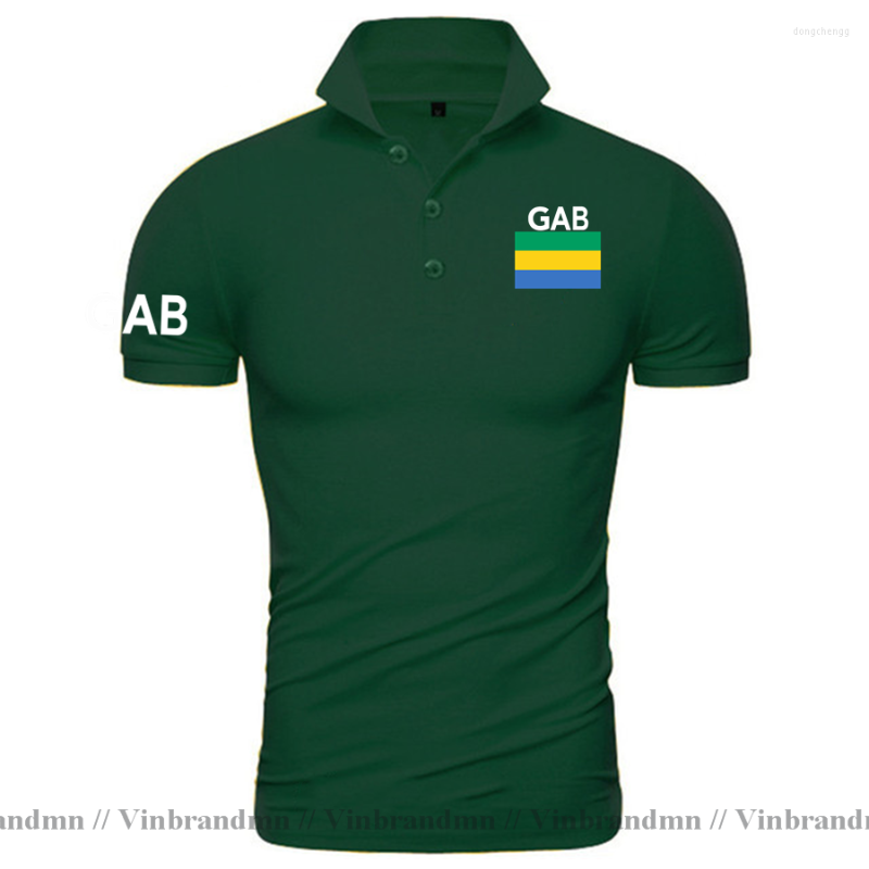

Men's Polos Gabonese Republic Gabon Polo Shirts Fashion Short Sleeve Cotton Shirt Gabonaise Country Flag Nation Team Design Clothes, Red