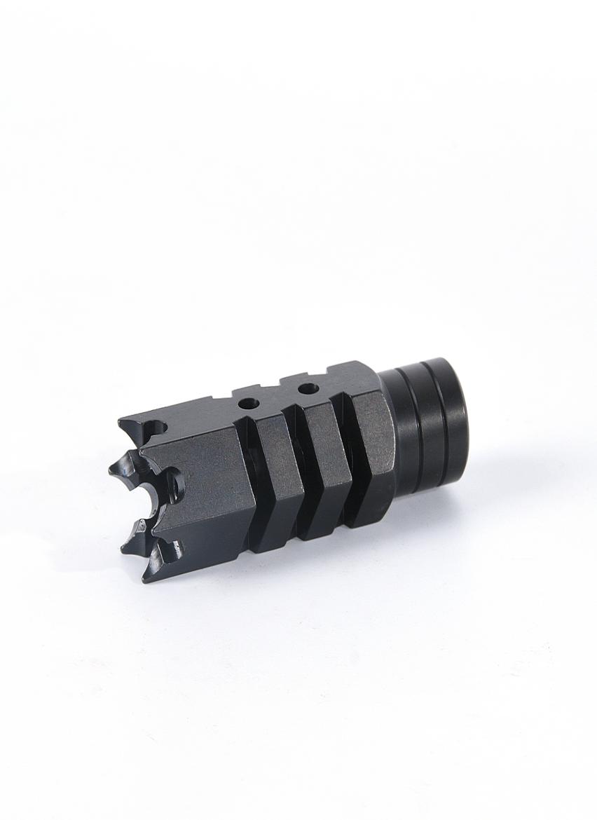 

Steel Fishbone Style Black Muzzle Brake for 308 762 5824 Pitch Jam Nut Included9020870, Green