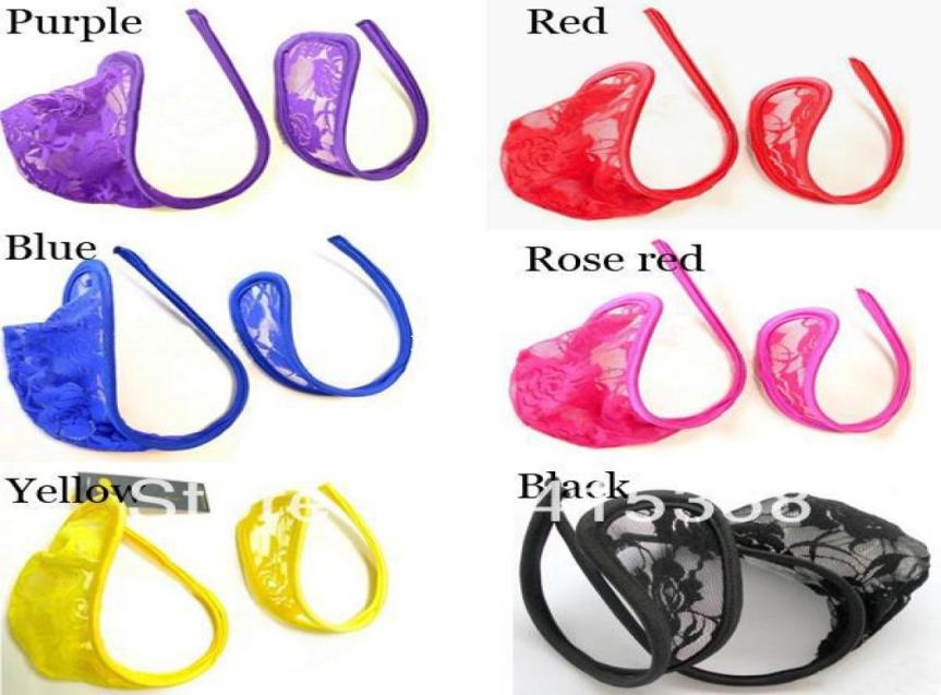 

2 PcsLot Sexy Lover C string Women and men CString Thong Pants C G String underwaur6066334, Black