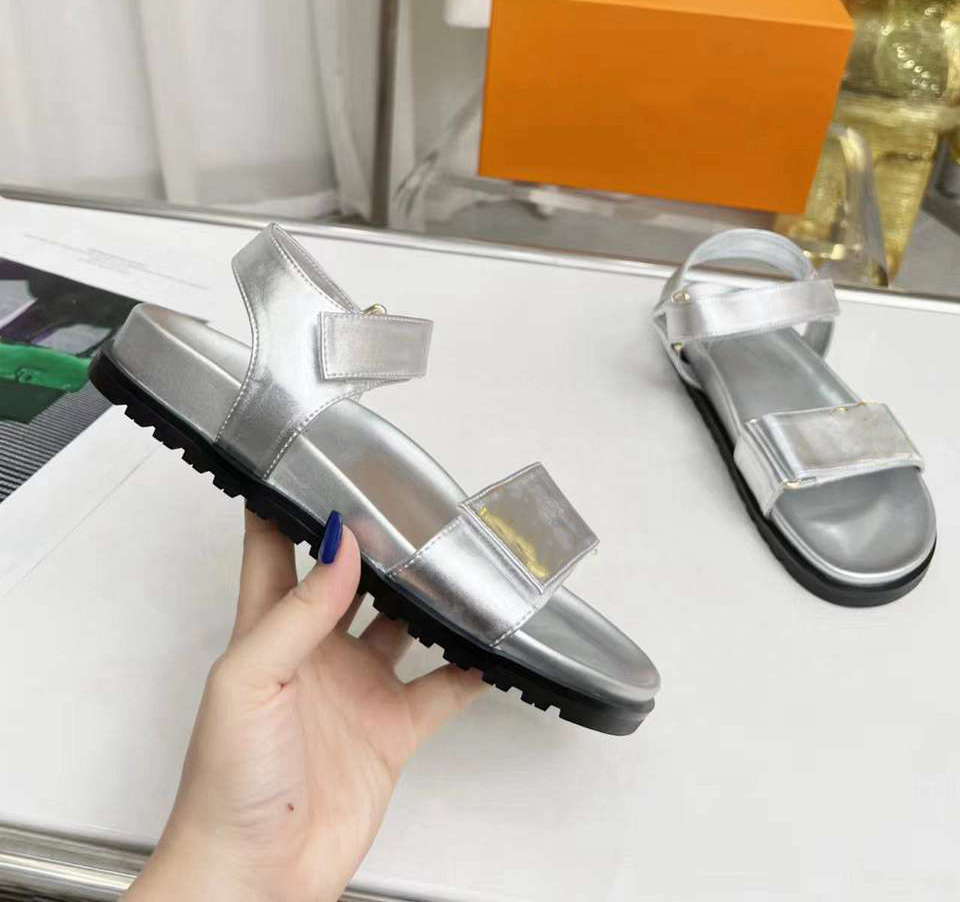 

High Quality Outdoor Sandals luis Fashion Slippers Women designer vuttonity Summer Slides leisure Sandals LX09