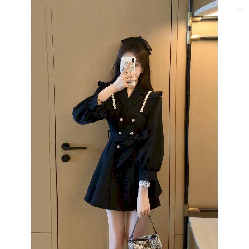 

Casual Dresses UNXX Black Vintage Dress Women Y2k Designer Party Mini Female Korean Fashion Slim Bow Japanese Cute 2023