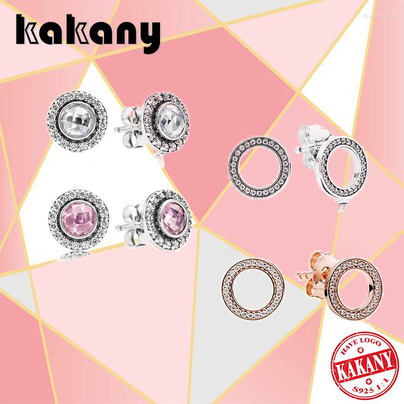 

Dangle Earrings 2023 Fashion S925 Sterling Silver Sparkling Round Original Diy Jewelry Especially Suitable For Women To Wear