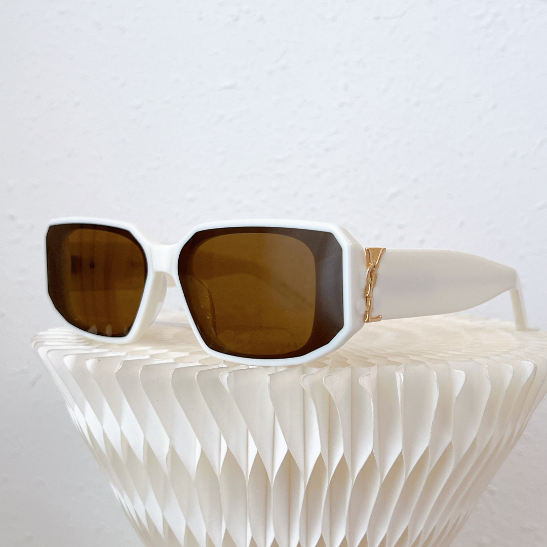

Men's retro sunglasses, luxurious logo Y designer, female cat's eye plate, square glasses, SL UV resistant sunglasses