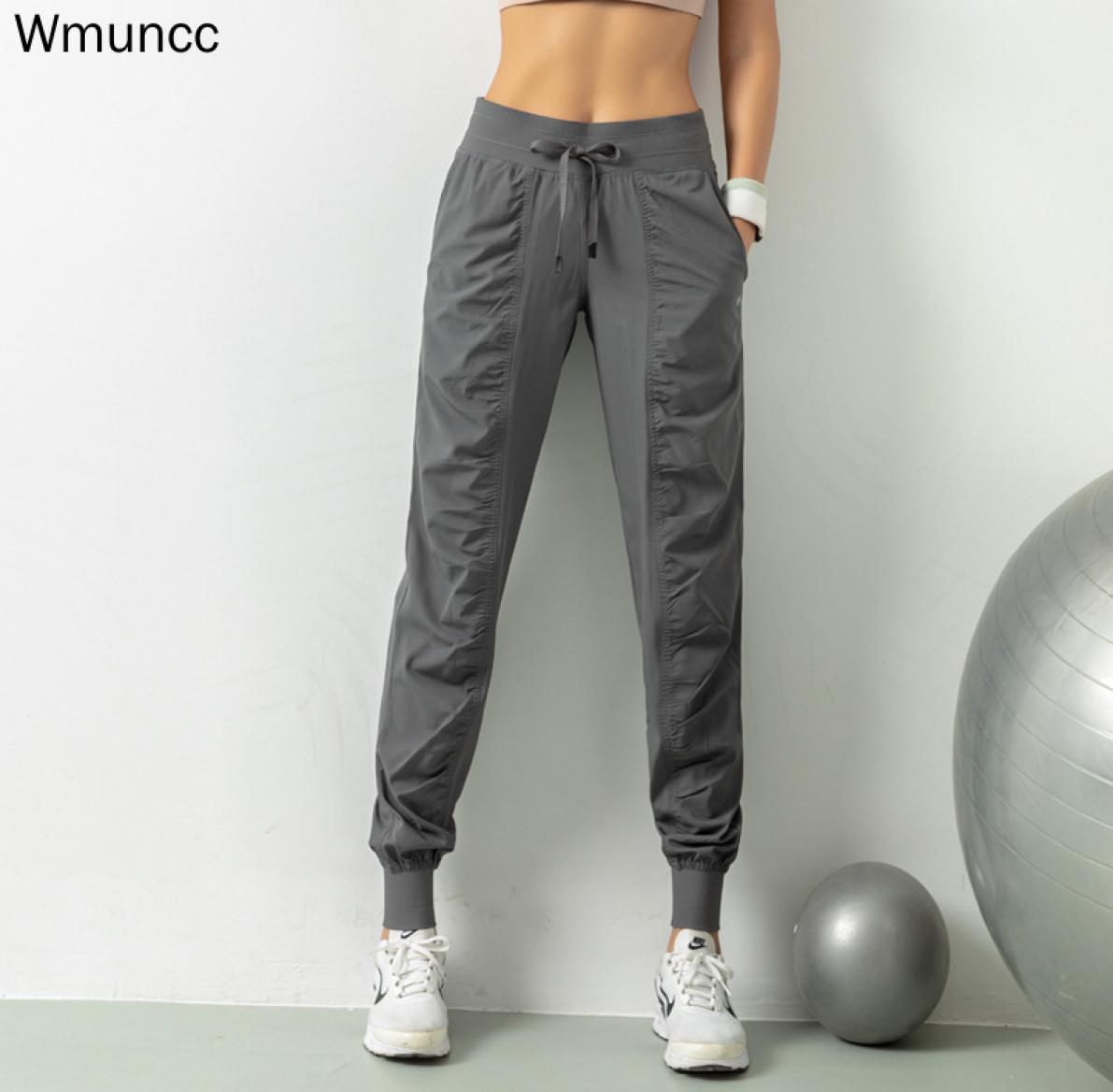 

Wmuncc Yoga Pants Women Quick Dry Drawstring Running Sport Joggers Sweatpants Athletic Gym Fitness Pants Trousers with Pockets1388349, Mix order(please mark the color)