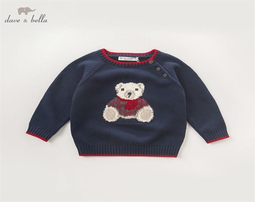 

DB5905 dave bella autumn infant baby boys navy bear pullover sweater kids lovely clothes toddler children knitted Sweater SH1909079506964, Lavender