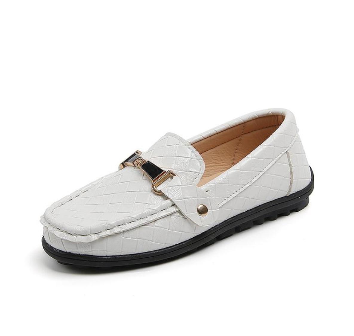 

New Children Beanie Shoes Shallow Mouth Low Cut Soft Sole Casual Shoes British Style Small Leather Shoes 26355708129, Black