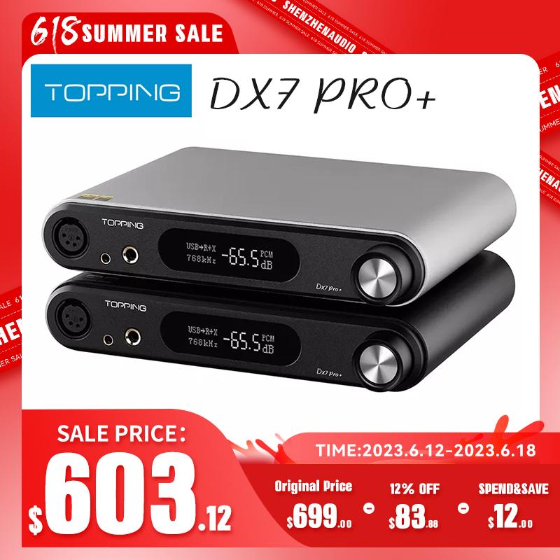 

Parkas Topping Dx7 Pro+ Dac&headphone Amplifier Ldac Hires Audio Es9038pro Decoder Support Up to Dsd512&pcm768khz, Beige