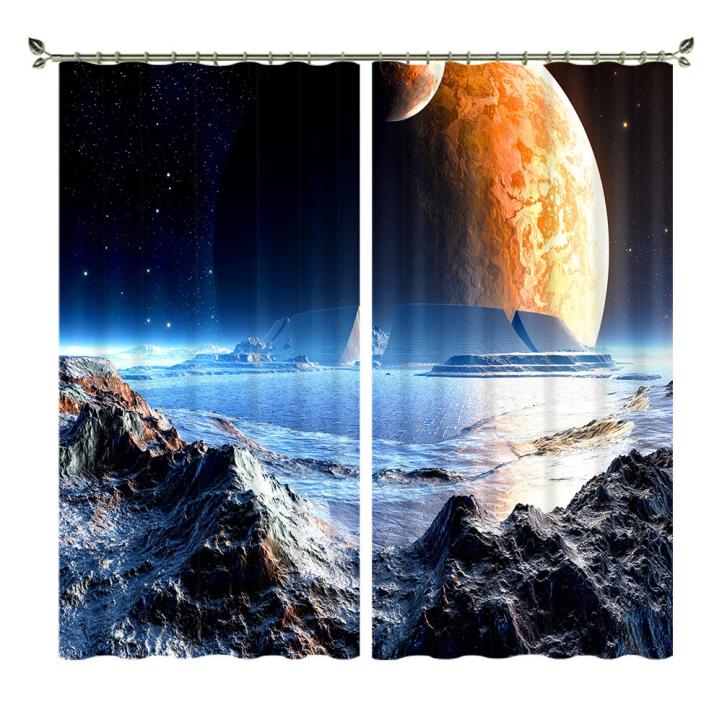 

babson Galaxy 3D digital printing curtain shading curtain personality DIY universe creative star curtain3181533