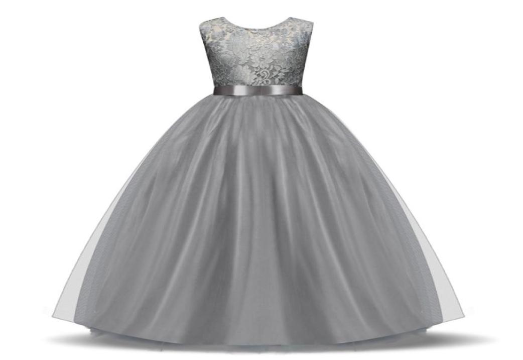 

Whole Scoop Lace Flower Girls039 Dresses Floor Length Girls Pageant Dresses Sleeveless Girl Communion Dress 20184461607, White