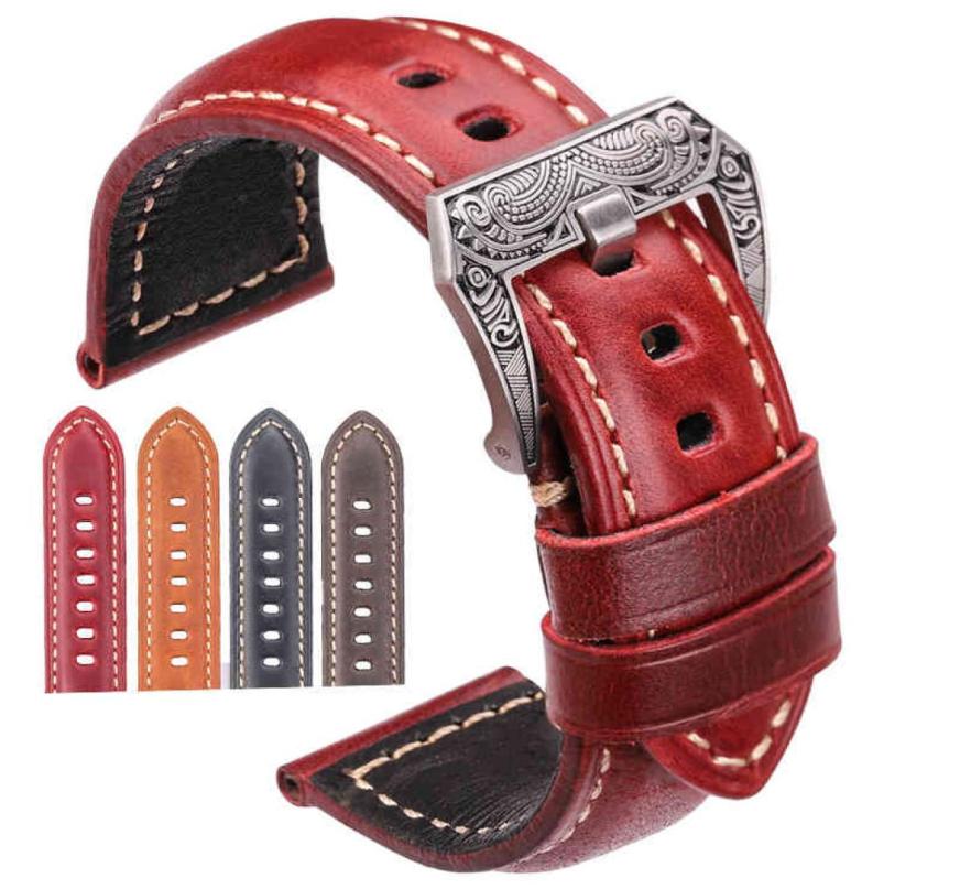 

Cowhide Watch Strap Bracelet 20mm 22mm 24mm 26mm 4color Women Men Genuine Leather Watchbands Clock Accessories7398468