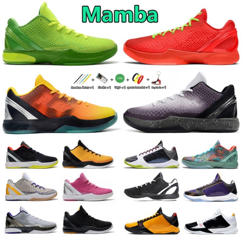 

Kobe Mamba Mens Basketball Shoes Reverse Grinch EYBL Orange County China 3D Lakers Purple Black Del Sol Chaos II 6 Chaos Bruce Lee Men Trainers Sports Platform Sneaker, Color#4