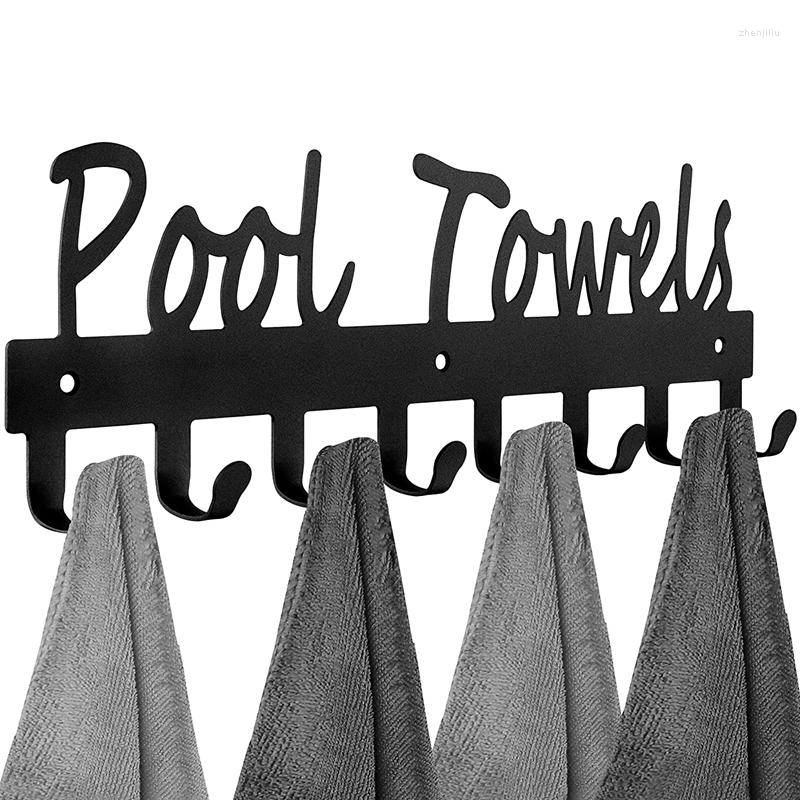 

Keychains Pool Towel Hooks For Bathroom Wall Mount Rack Holder Carbon Steel Hanger Organizer Indoor Outdoor