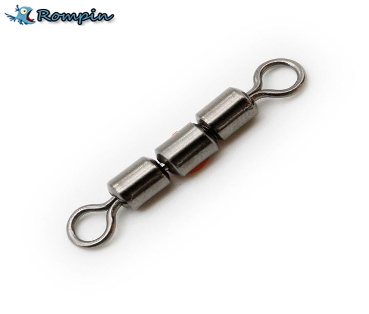 

Rompin 10pcslot High Speed strength Fishing triple Rolling Swivel Barrel Connector Size2 4 6 8 10 Fishing Tackle Accessories6411880