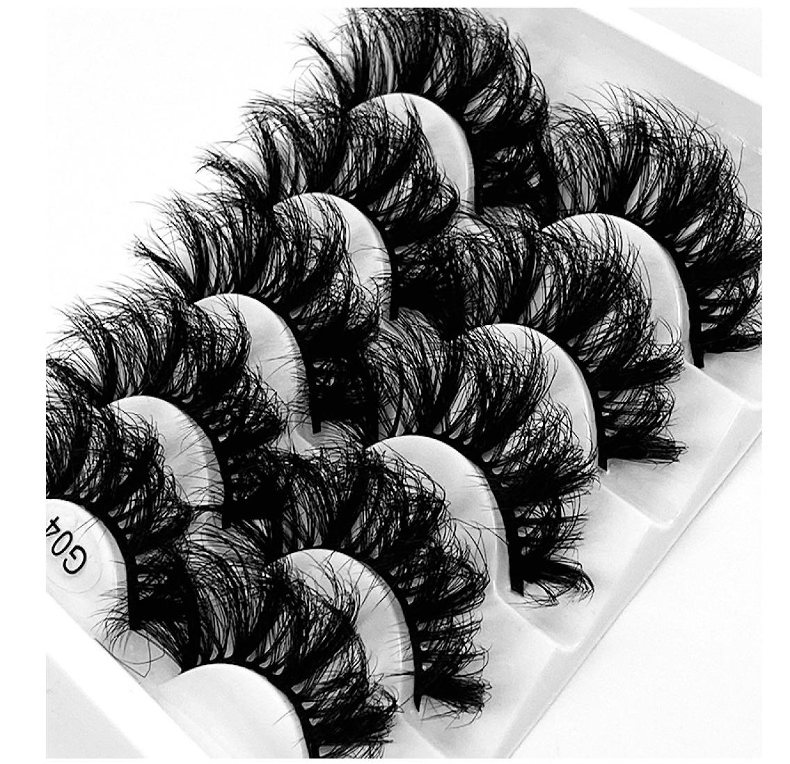 

False Eyelashes 5 Pairs 25mm 8D Eyelash extension makeup Faux Mink Hair Natural Thick Long Fluffy Soft Wispy Cross Reusable Wholes2391193