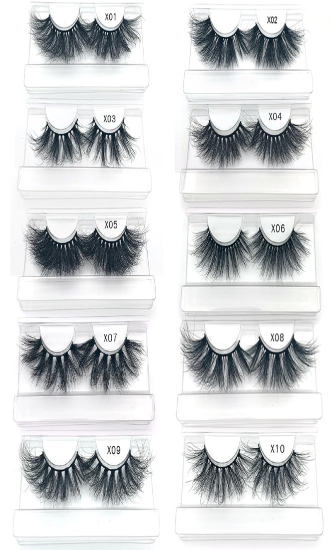 

30mm Mink Eyelashes 3D Fluffy Soft False Eyelash Wispy Lashes Big Clear Tray Label Makeup Dramatic Long7828373