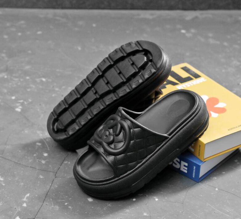 

woman slippers fashion G Sandals Beach Thick bottom slipper Luxury Designer platform Alphabet lady Leather flat slides, Fuchsia