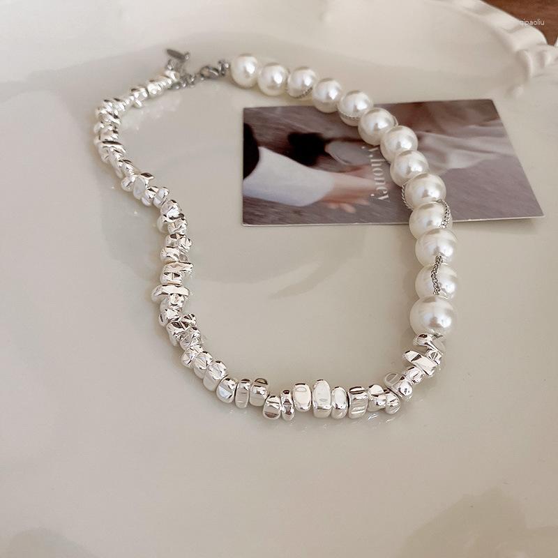 

Chains Fashion 2023 Irregular Pearl Pendant Necklace Women Trend Temperament Clavicle Chain Versatile Jewelry Girl Party