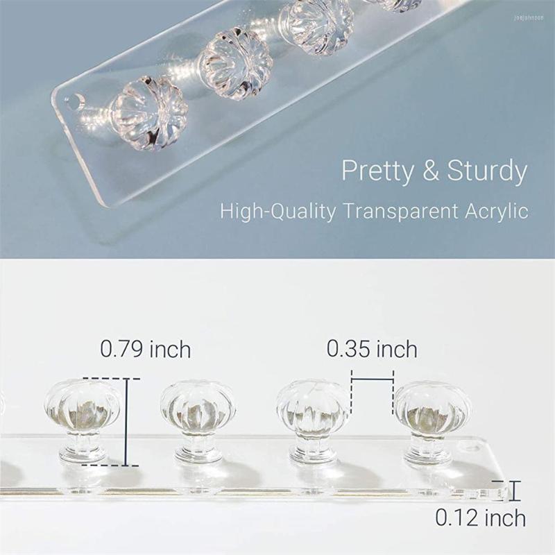 

Jewelry Pouches Transparent Acrylic Jewerly Storage Rack Earring Necklace Hanger Holder Wall Mounted Display Stand Organizer For Women