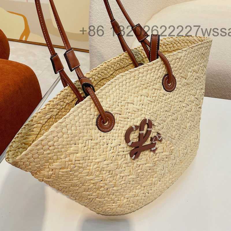 

Straw Bag Shoulder Bags Handbags Plain Knitting Crochet Embroidery Open Casual Tote Interior Compartment Two Thin Straps Leather Floral Fashion Women Purse, Black