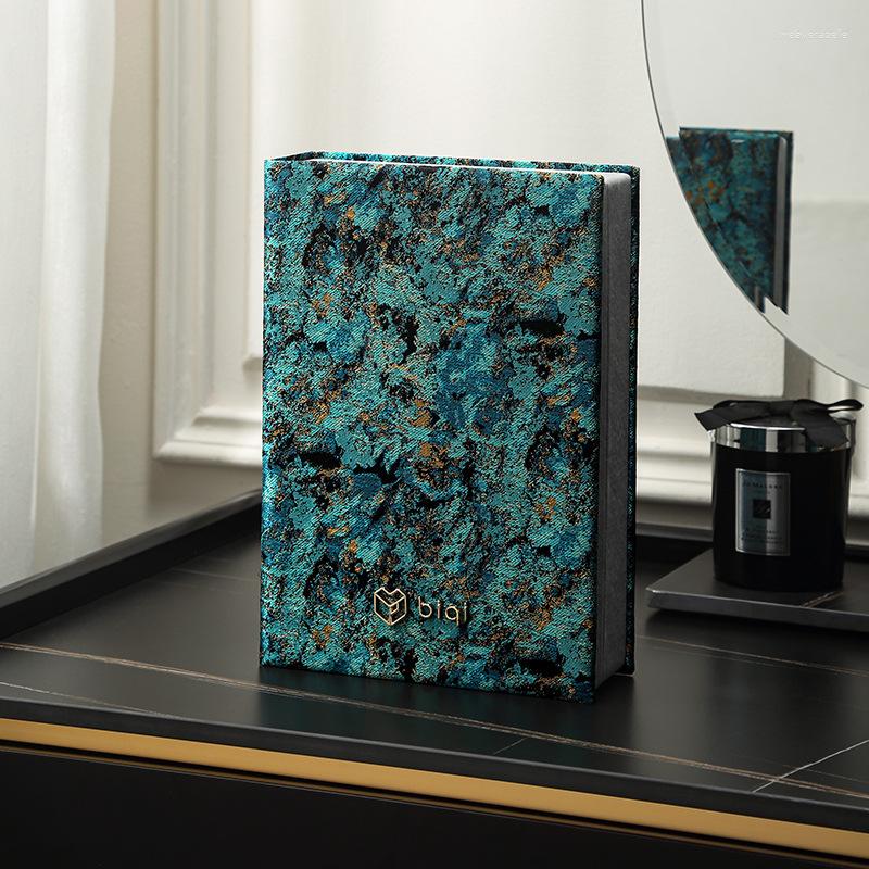 

Jewelry Pouches Retro Box Flip Book Earrings Ring Storage Multifunctional Green