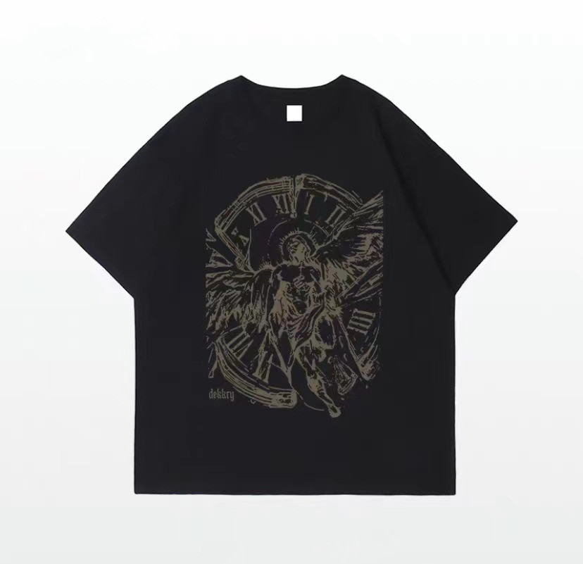 

2023 Hip-hop Street hip-hop short-sleeved T-shirt men's designer summer fashion printed loose cotton round-neck shirt S-XXXL