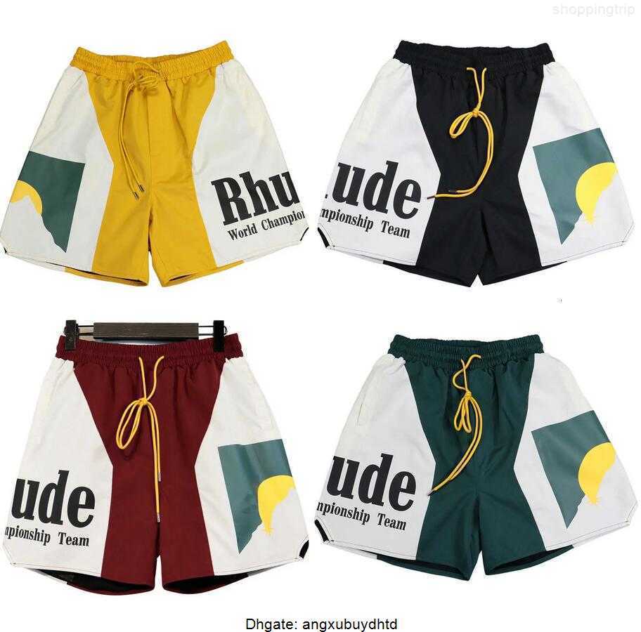 

Meichao Rh Limited Rhude Designers Mens Basketball Shorts Summer Hip Hop High Sports Training Beach Pants Palm Letter Mesh Street