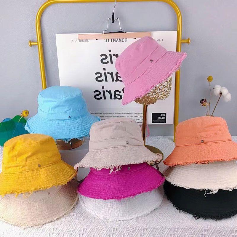 

Colors Nice Designer Bucket Fashion Solid Color Hats For Women Beach Artichaut Brim Wide Men Classic Luxury Bob Many Hat Travel Eodxi, Blue