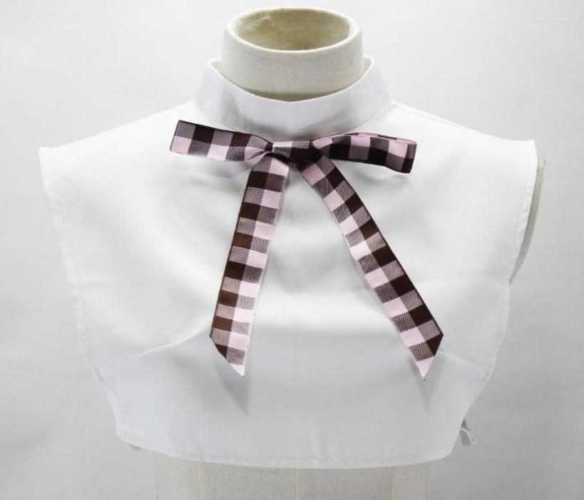 

Bow Ties Women Bowknots White Fake Collar Girls Black Half Shirt Sweater False Collars Ladies Detachable Removable Neck Tie2054064