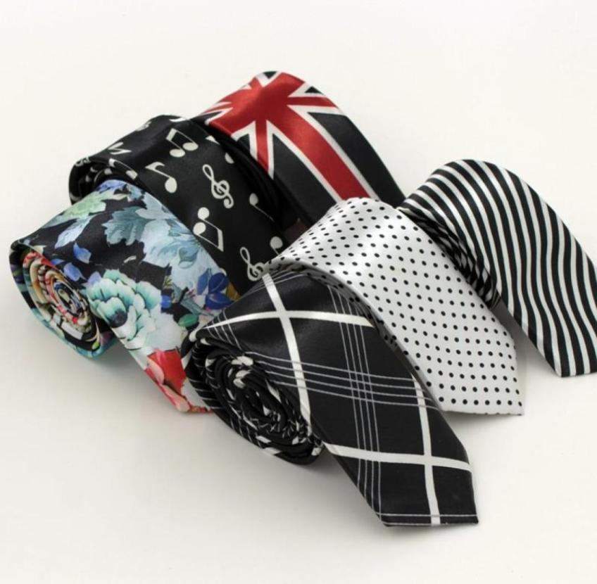 

Neck Ties 9 Colors Fashion Slim Man For Men Polyester Silk Necktie Printing Striped Dots Musical Brand Chinise Style Flower 5cm Wi5186433