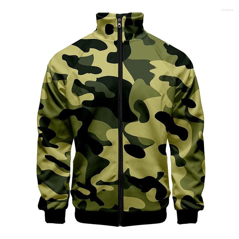 

Men's Hoodies Colorful Camouflage Coat 3D Print Stand Collar Hoodie Fashion Men Zipper Jackets Women Long Sleeve Zip Up Sweatshirts Tops