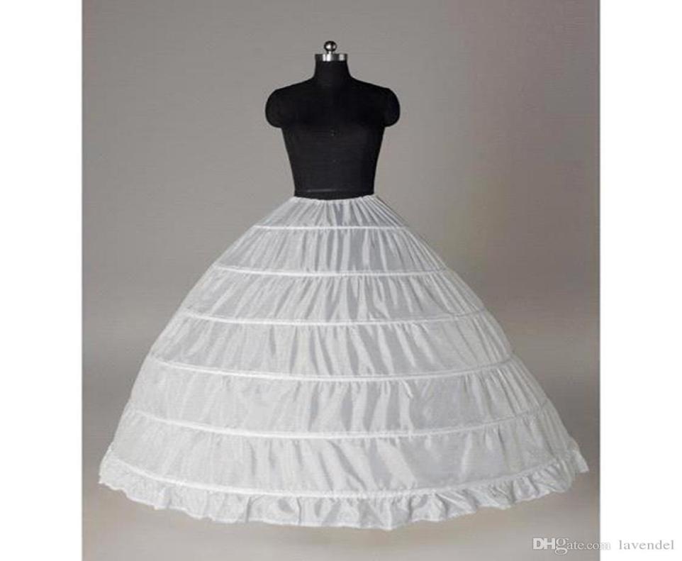 

Cheap Ball Gown 6 Hoops Petticoat Wedding Slip Crinoline Bridal Underskirt Layes Slip 6 Hoop Skirt Crinoline For Quinceanera Dress8374928, White