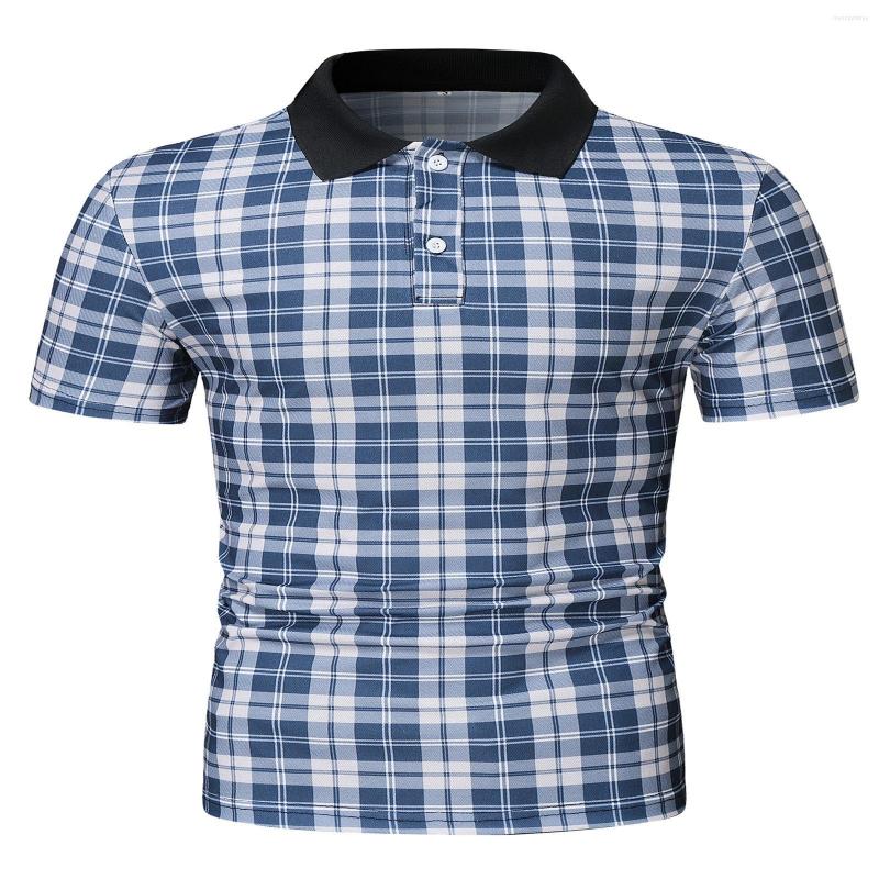 

Men's T Shirts Printed Mens Button Spring Casual Summer Short Sleeved Shirt And Abstract Blouse Tee For Men, Blue