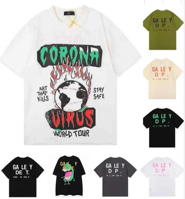

2023 Men's T-shirts Designer Galleryes-depts Shirt Alphabet Print Trendy Trend Basic Casual Fashion Loose Short T-shirt Half Sleeve TeeS, Add postage